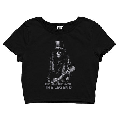 guns n' roses the legend - slash crop top music band buy online india the banyan tee tbt men women girls boys unisex black