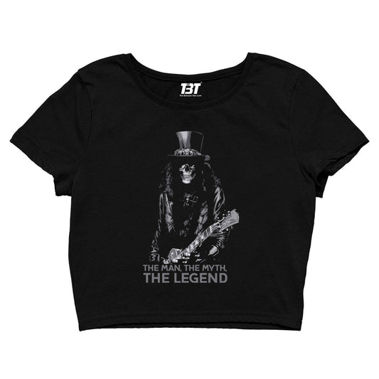 guns n' roses the legend - slash crop top music band buy online india the banyan tee tbt men women girls boys unisex black