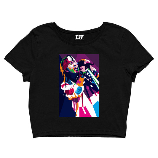 guns n' roses pop art crop top music band buy online india the banyan tee tbt men women girls boys unisex black - axl rose