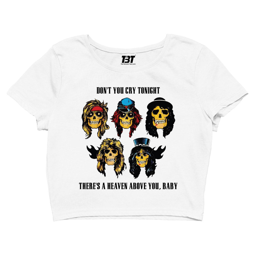 guns n' roses don't cry crop top music band buy online india the banyan tee tbt men women girls boys unisex white