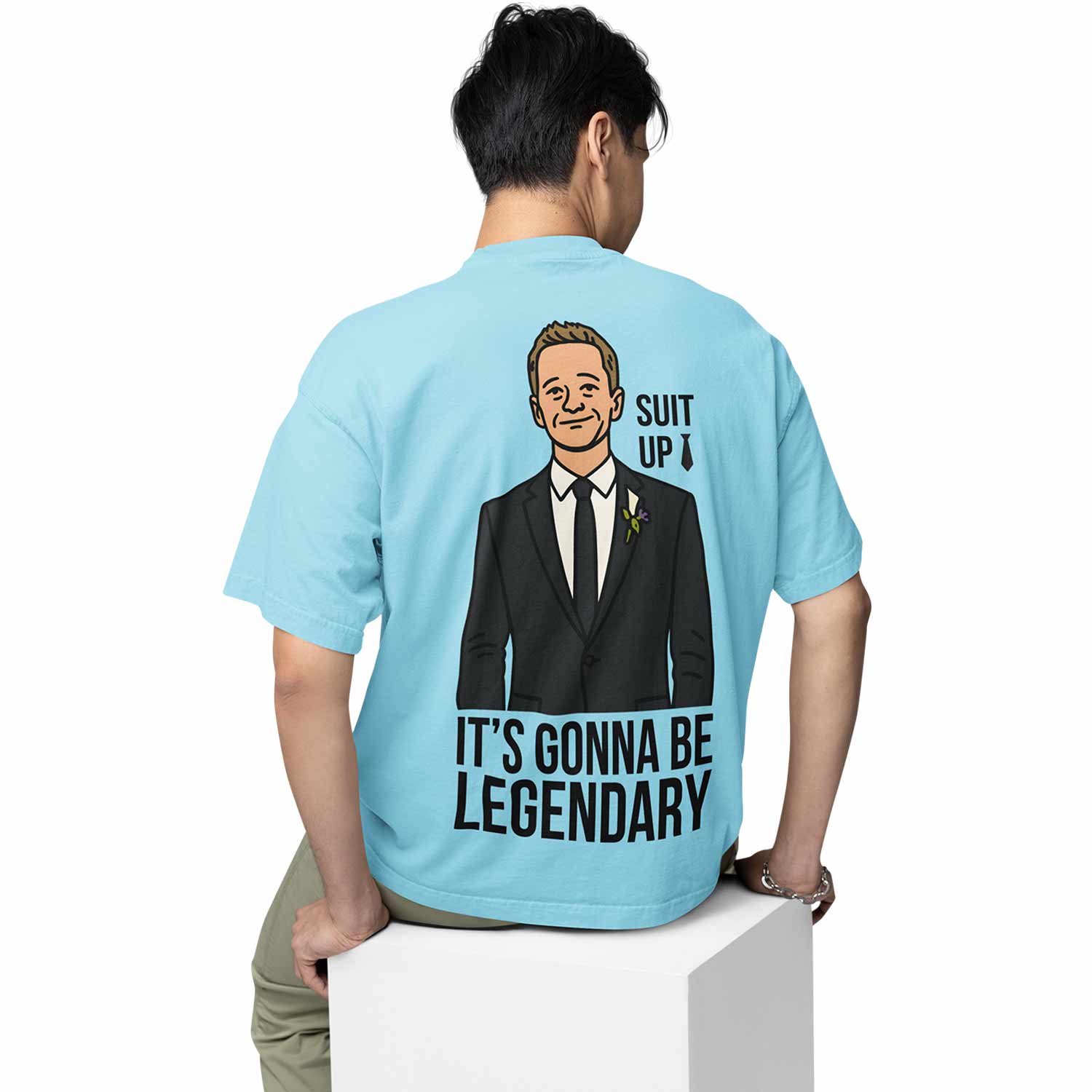 how i met your mother oversized t shirt -suit up, legendary tv & movies t-shirt black buy online india the banyan tee tbt men women girls boys unisex