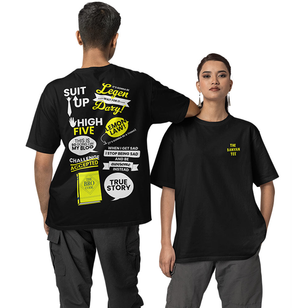 How I Met Your Mother Oversized T shirt - HIMYM Doodle