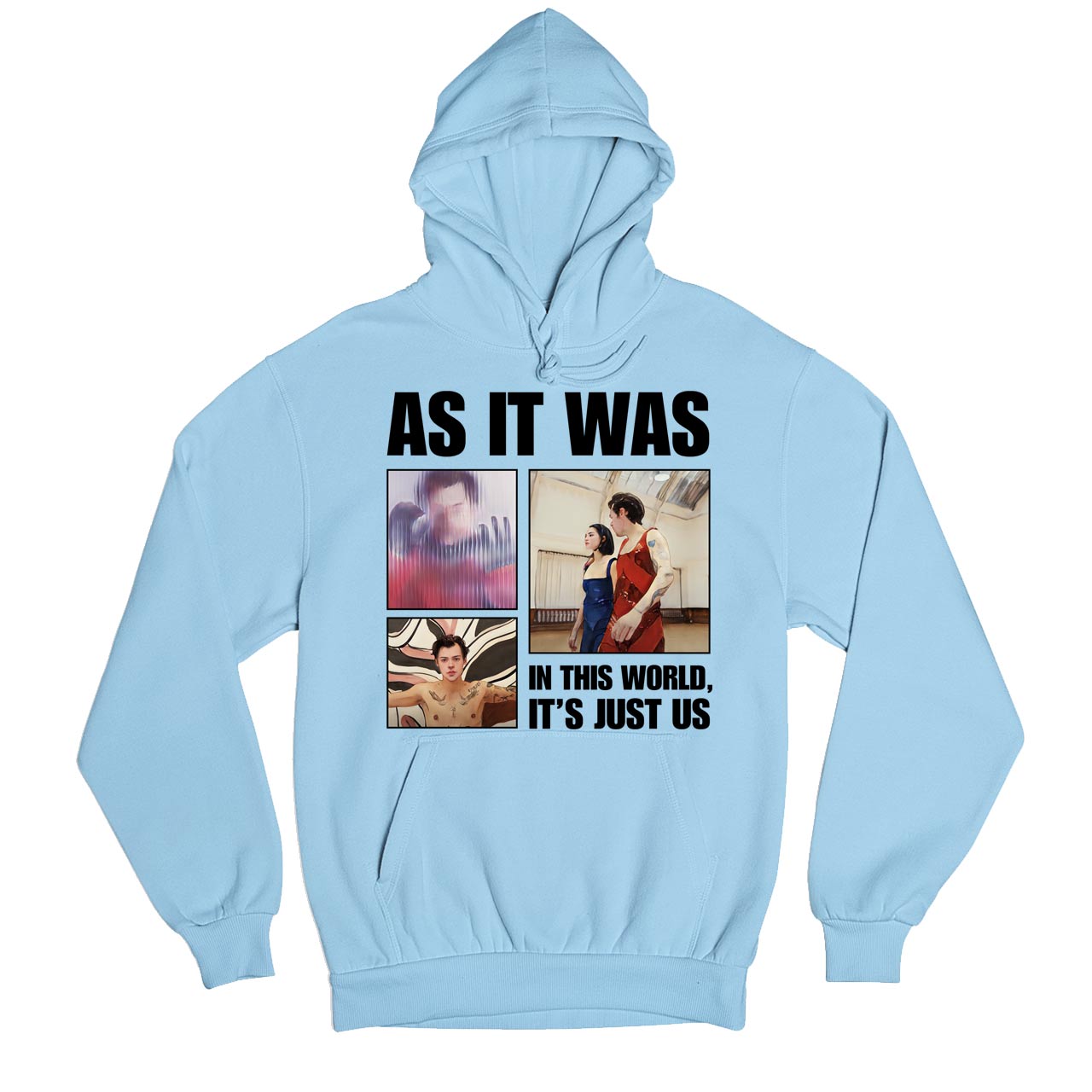 harry styles as it was hoodie hooded sweatshirt winterwear music band buy online india the banyan tee tbt men women girls boys unisex gray - in this world, it's just us  Edit alt text