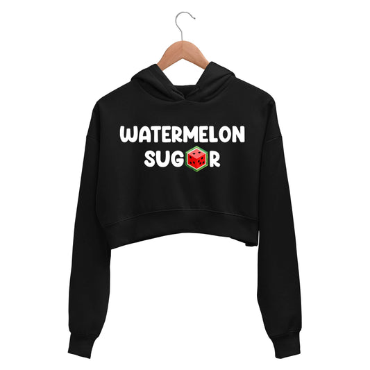 harry styles watermelon sugar crop hoodie hooded sweatshirt upper winterwear music band buy online india the banyan tee tbt men women girls boys unisex black