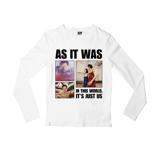 harry styles as it was full sleeves long sleeves music band buy online india the banyan tee tbt men women girls boys unisex white - in this world, it's just us