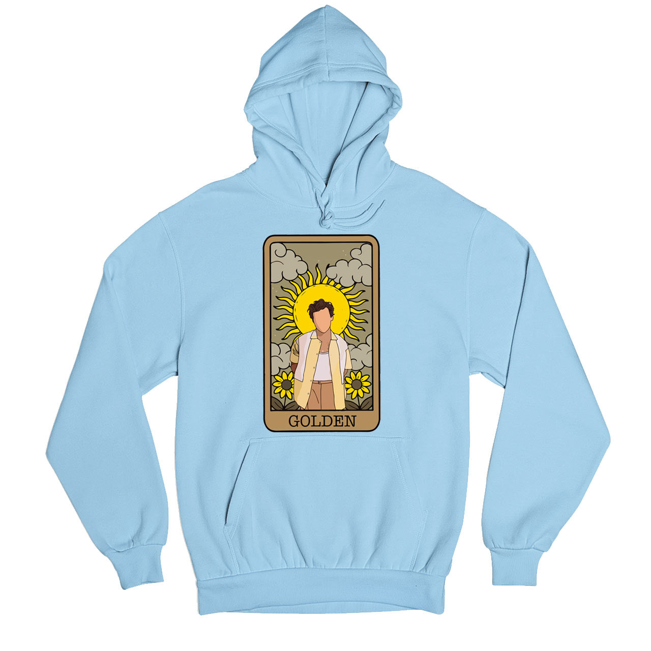 harry styles golden hoodie hooded sweatshirt winterwear music band buy online india the banyan tee tbt men women girls boys unisex baby blue