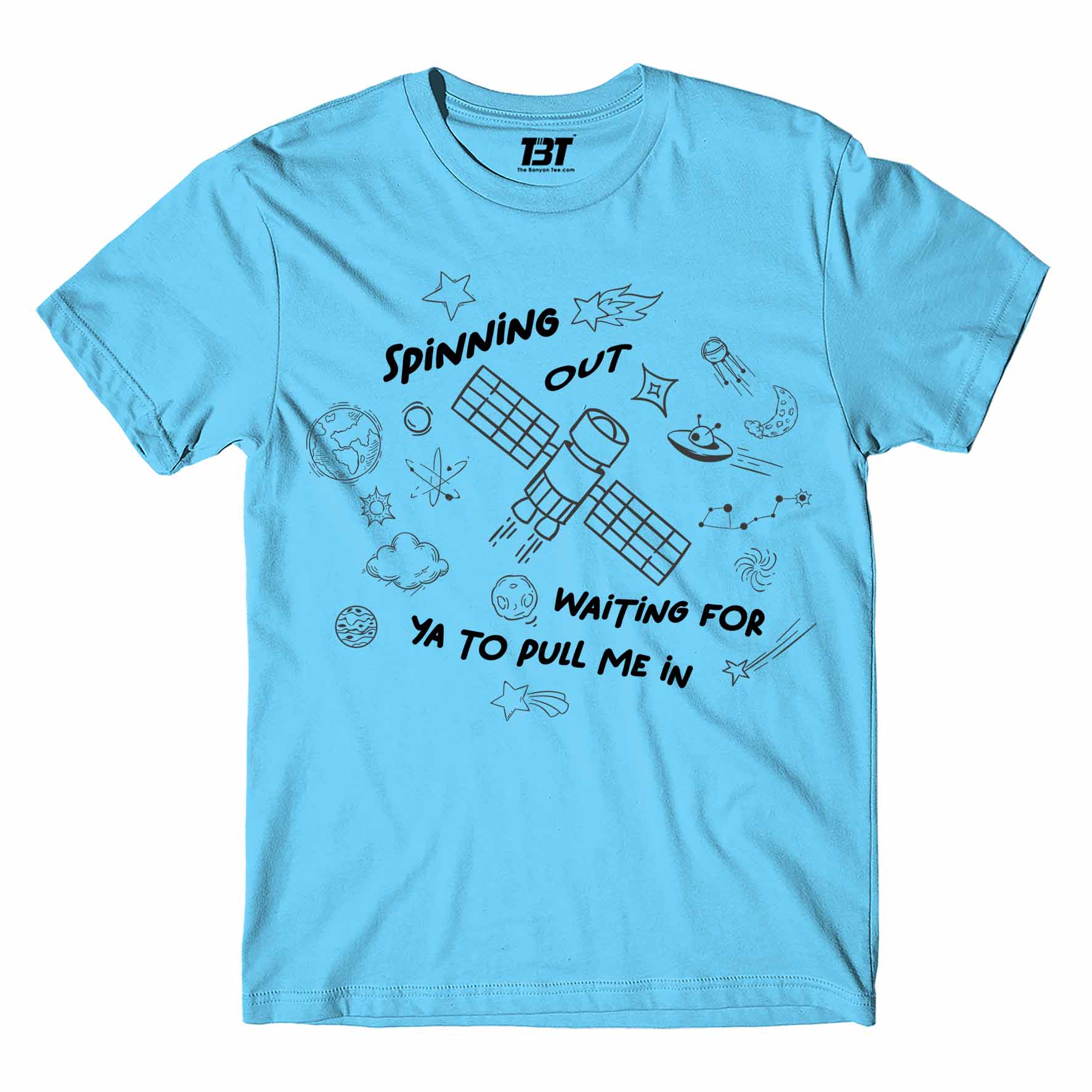 harry styles waiting for ya to pull me in - satellite t-shirt music band buy online india the banyan tee tbt men women girls boys unisex sky blue