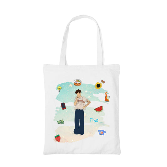 harry styles stylescape tote bag cotton printed music band buy online india the banyan tee tbt men women girls boys unisex  