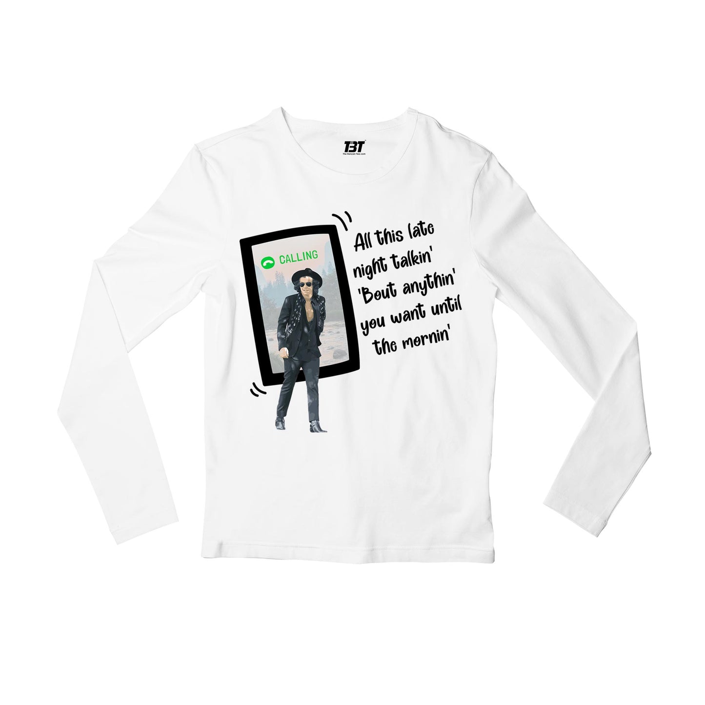 harry styles late night talkin full sleeves long sleeves music band buy online india the banyan tee tbt men women girls boys unisex white\