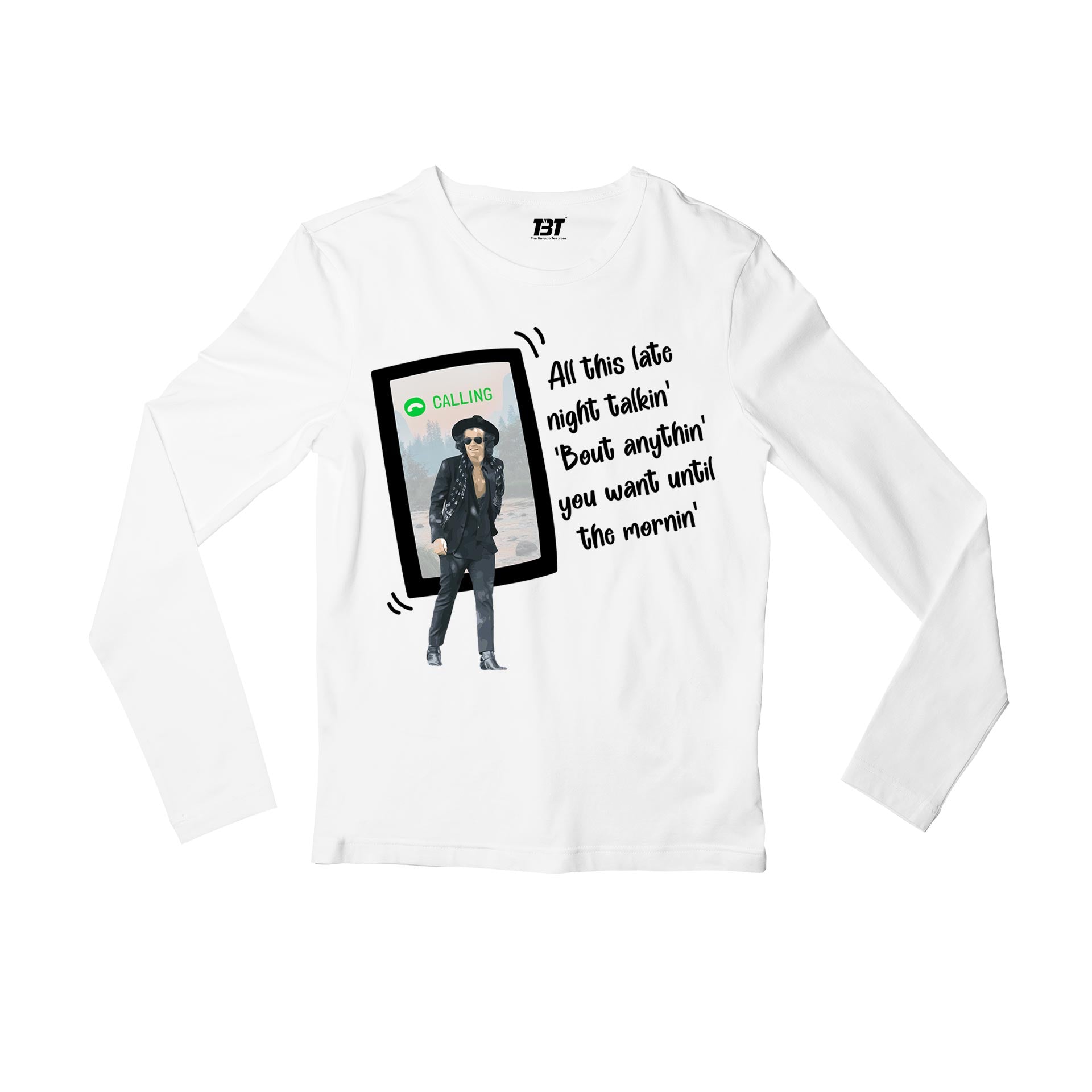 harry styles late night talkin full sleeves long sleeves music band buy online india the banyan tee tbt men women girls boys unisex white\