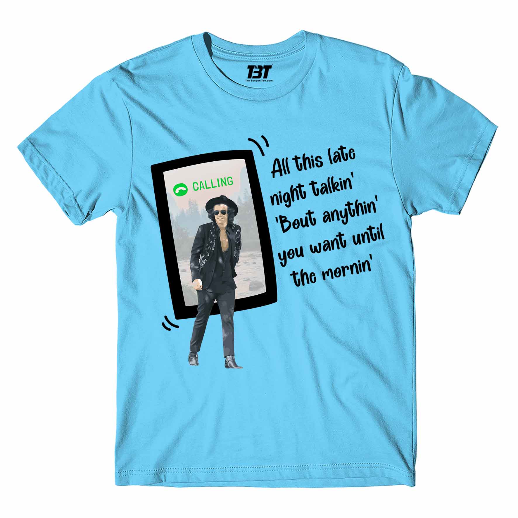 harry styles late night talkin t-shirt music band buy online india the banyan tee tbt men women girls boys unisex sky blue