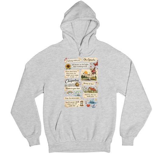 The Lumineers Hey Ho Doodle hoodie hooded sweatshirt winterwear music band buy online india the banyan tee tbt men women girls boys unisex Gray