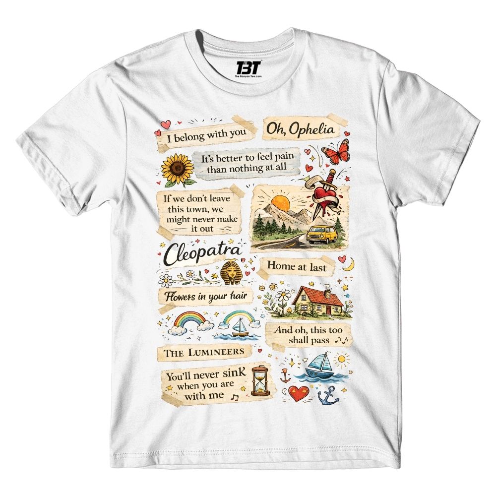 The Lumineers Hey Ho Doodle t-shirt music band buy online india the banyan tee tbt men women girls boys unisex black