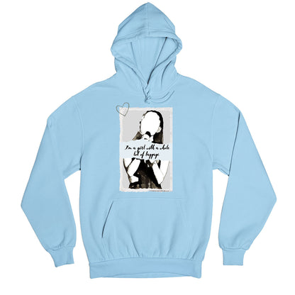 ariana grande ghostin hoodie hooded sweatshirt winterwear music band buy online india the banyan tee tbt men women girls boys unisex baby blue