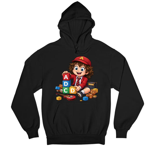 ac/dc back in blocks hoodie hooded sweatshirt winterwear music band buy online india the banyan tee tbt men women girls boys unisex black 