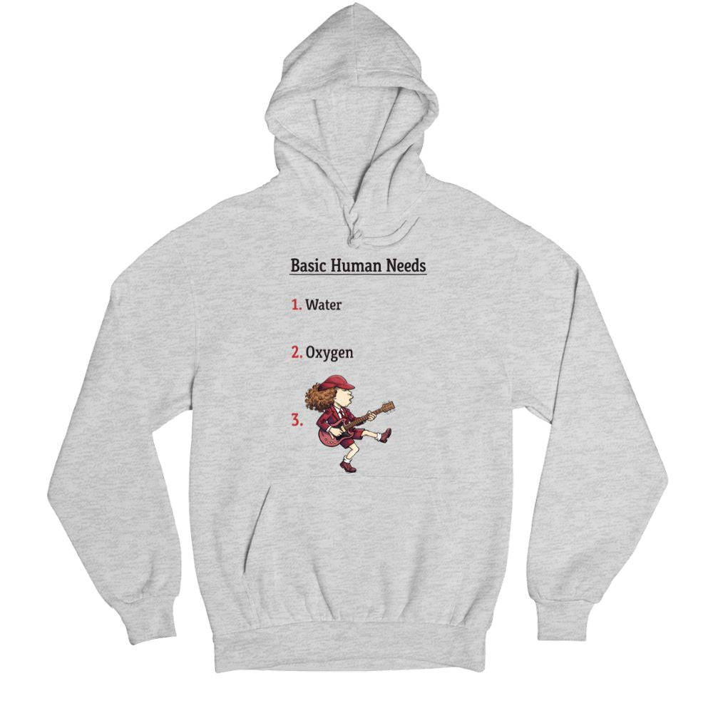 ac/dc basic human needs hoodie hooded sweatshirt winterwear music band buy online india the banyan tee tbt men women girls boys unisex gray 