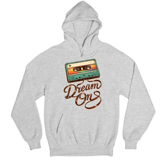 aerosmith dream on hoodie hooded sweatshirt winterwear music band buy online india the banyan tee tbt men women girls boys unisex gray 
