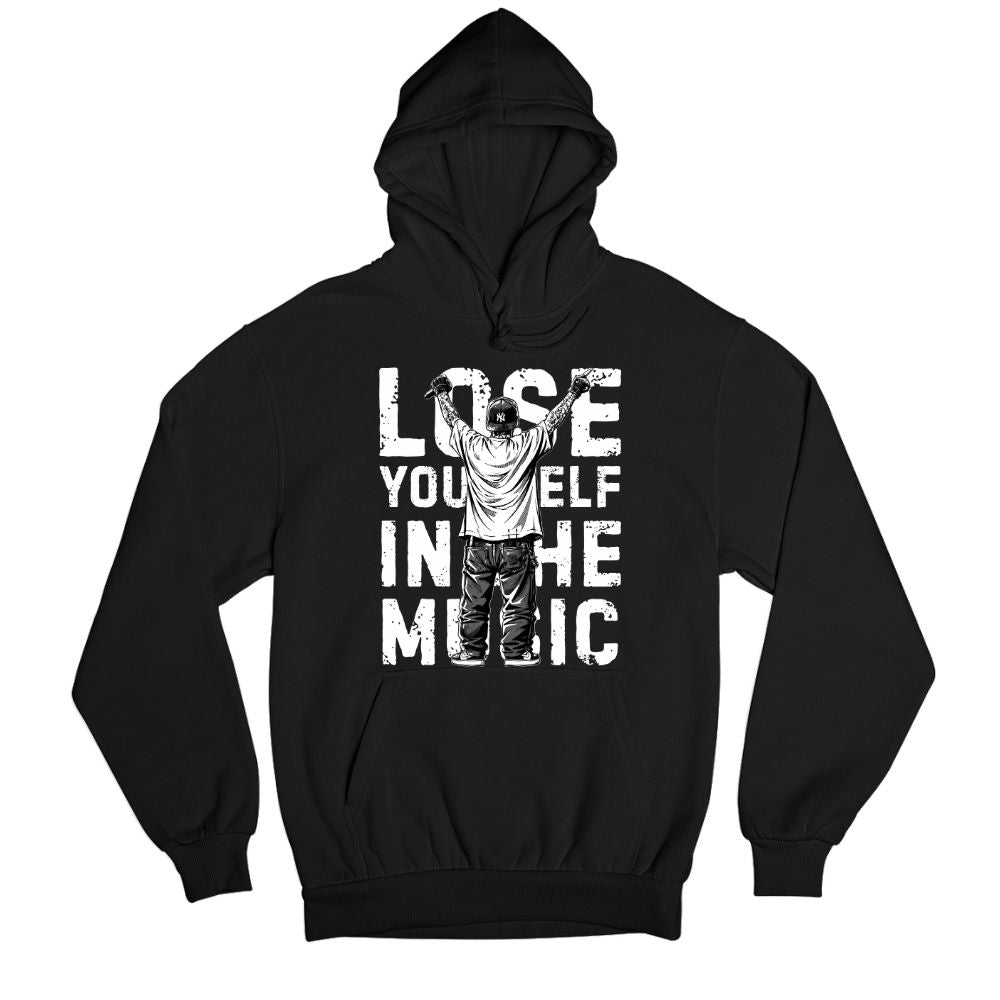 eminem lose yourself in the music hoodie hooded sweatshirt winterwear music band buy online india the banyan tee tbt men women girls boys unisex black 