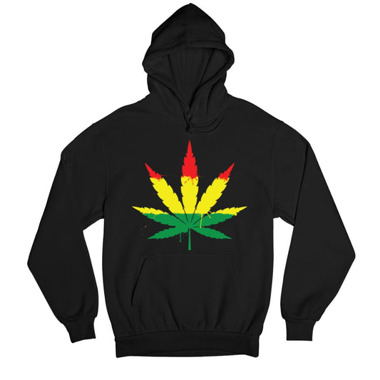 bob marley unity leaf hoodie hooded sweatshirt winterwear music band buy online india the banyan tee tbt men women girls boys unisex black 