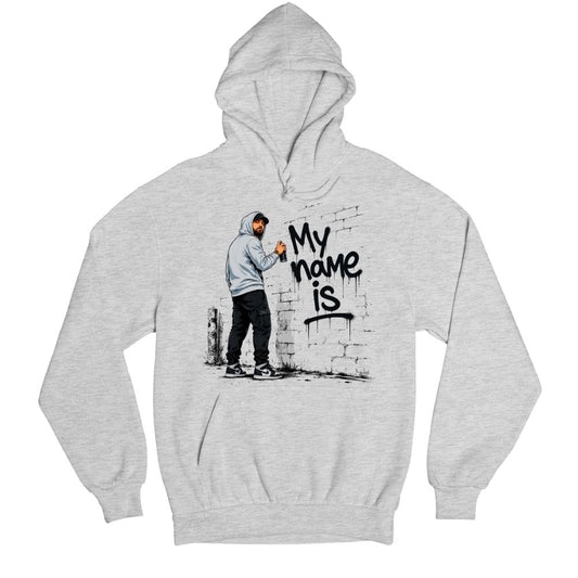 eminem my name is hoodie hooded sweatshirt winterwear music band buy online india the banyan tee tbt men women girls boys unisex gray 