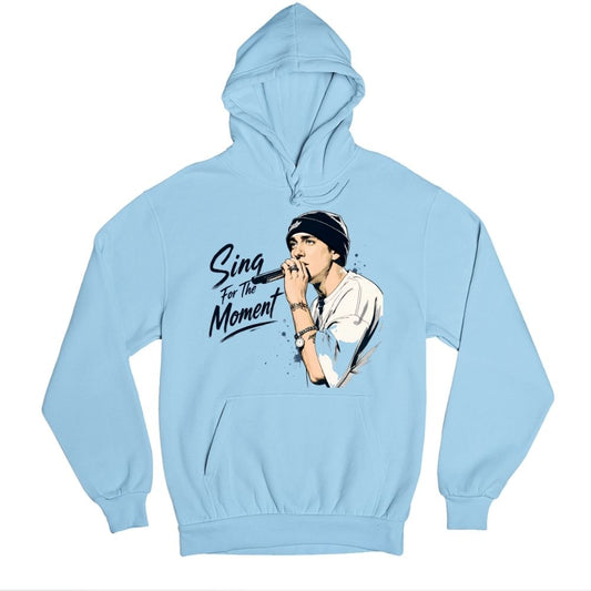eminem sing for the moment hoodie hooded sweatshirt winterwear music band buy online india the banyan tee tbt men women girls boys unisex baby blue 