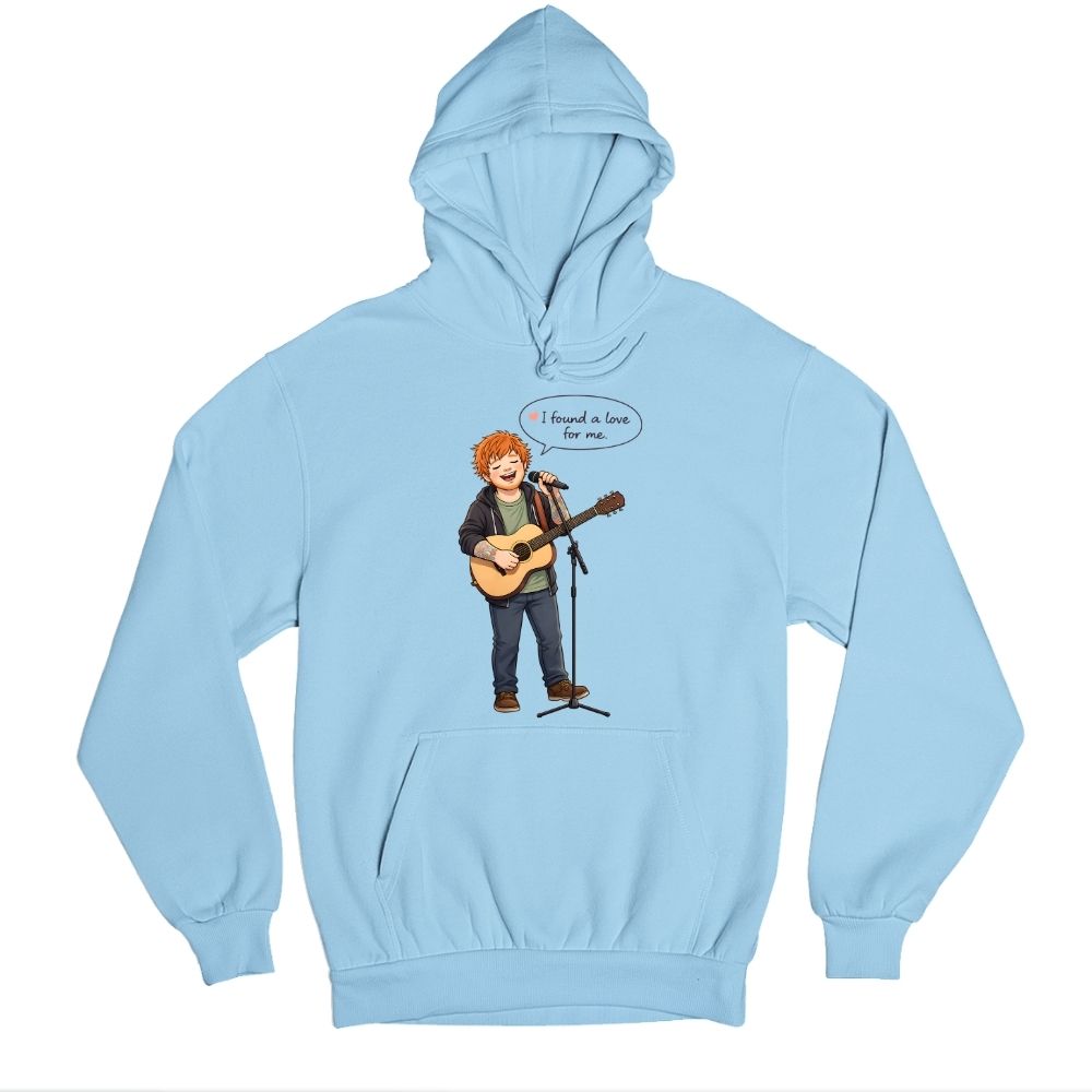 ed sheeran i found a love hoodie hooded sweatshirt winterwear music band buy online india the banyan tee tbt men women girls boys unisex baby blue 