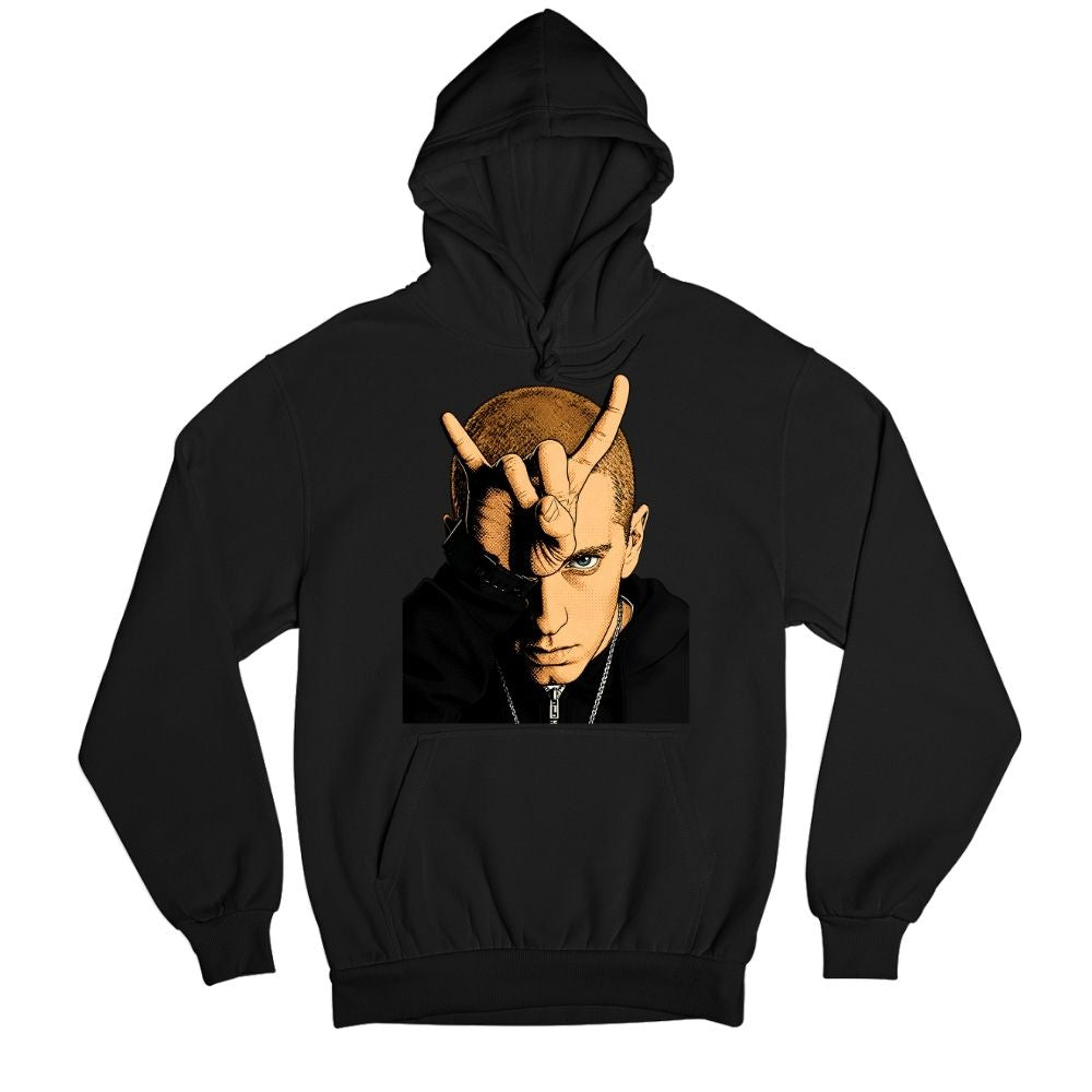 eminem bull horn hoodie hooded sweatshirt winterwear music band buy online india the banyan tee tbt men women girls boys unisex black 