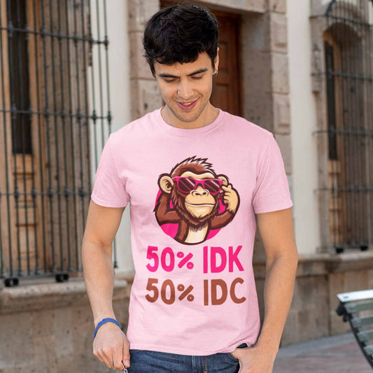 graphic idk idc t-shirt printed graphic stylish buy online india the banyan tee tbt men women girls boys unisex baby pink 