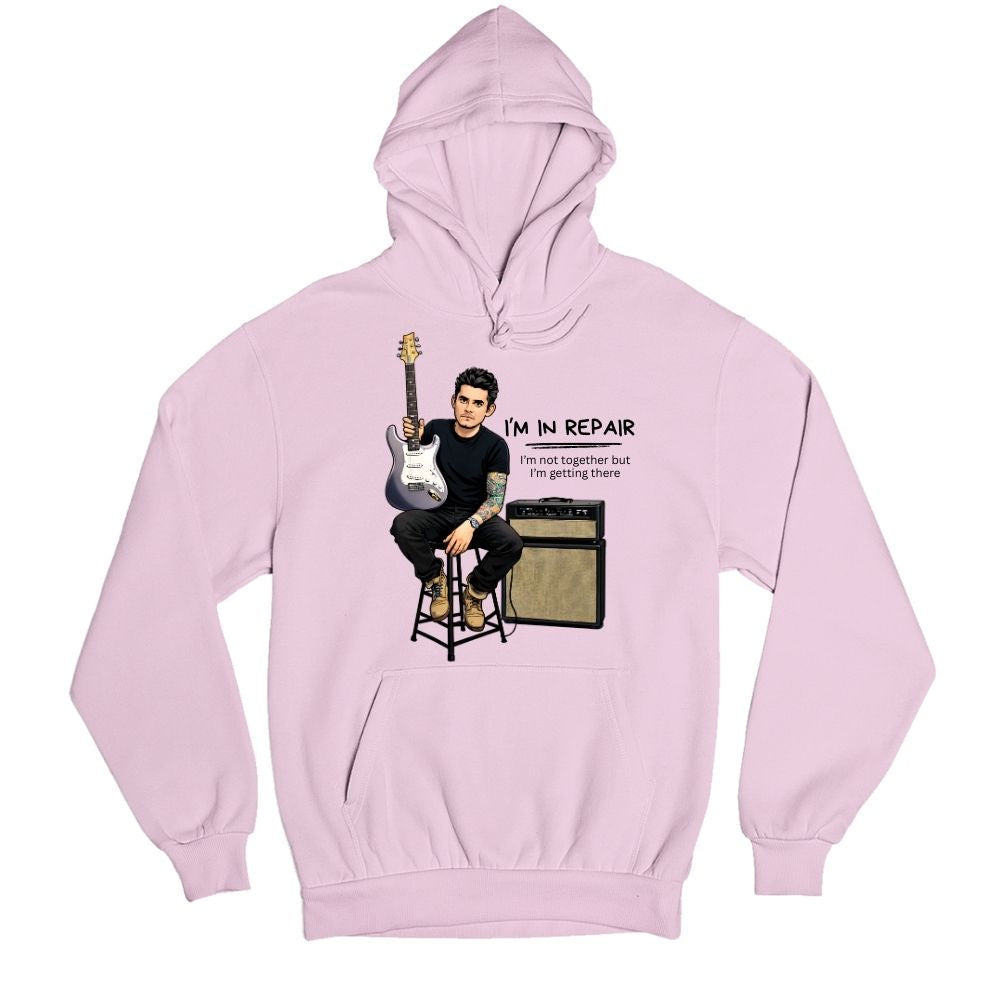 John Mayer I'm In Repair hoodie hooded sweatshirt winterwear music band buy online india the banyan tee tbt men women girls boys unisex black