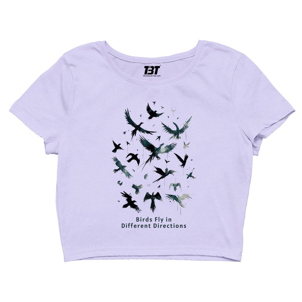 imagine dragons birds fly in different directions crop top music band buy online india the banyan tee tbt men women girls boys unisex s