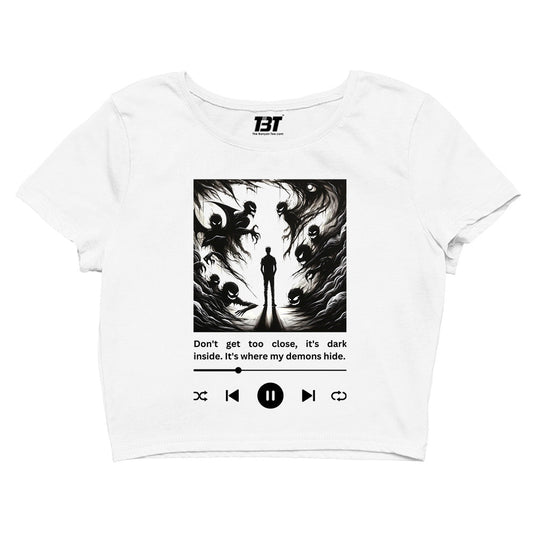 imagine dragons demons crop top music band buy online india the banyan tee tbt men women girls boys unisex black