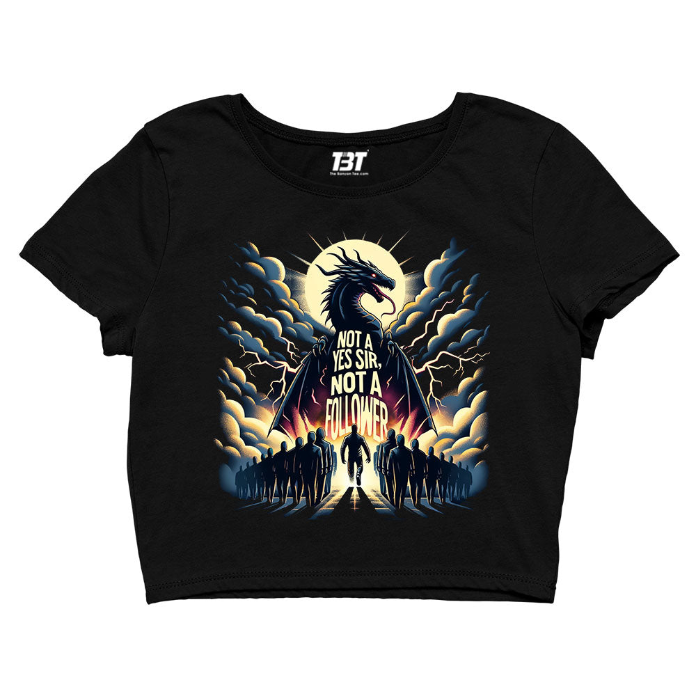imagine dragons not a yes sir, not a follower crop top music band buy online india the banyan tee tbt men women girls boys unisex s 