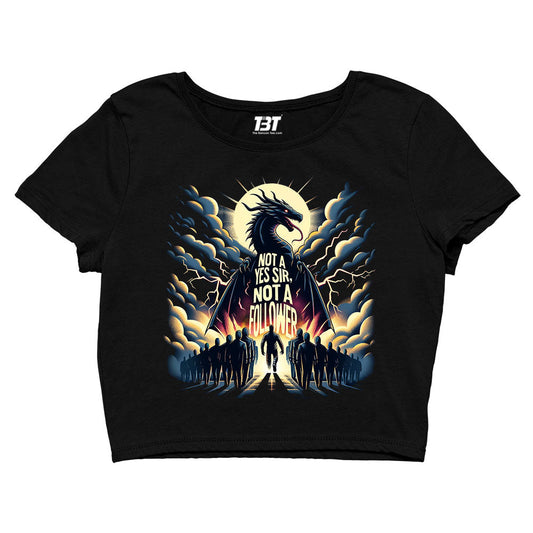 imagine dragons not a yes sir, not a follower crop top music band buy online india the banyan tee tbt men women girls boys unisex s 