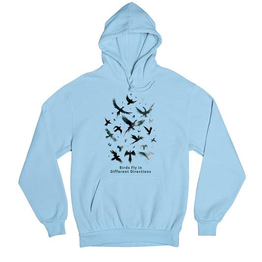 imagine dragons birds fly in different directions hoodie hooded sweatshirt winterwear music band buy online india the banyan tee tbt men women girls boys unisex baby blue