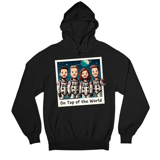 imagine dragons top of the world hoodie hooded sweatshirt winterwear music band buy online india the banyan tee tbt men women girls boys unisex black