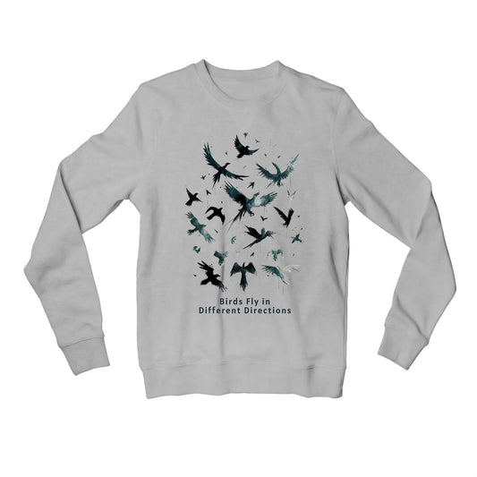 imagine dragons birds fly in different directions sweatshirt upper winterwear music band buy online india the banyan tee tbt men women girls boys unisex gray