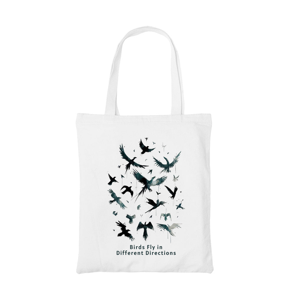 imagine dragons birds fly in different directions tote bag cotton printed music band buy online india the banyan tee tbt men women girls boys unisex