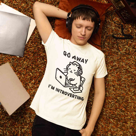 graphic introverting t-shirt printed graphic stylish buy online india the banyan tee tbt men women girls boys unisex off white 