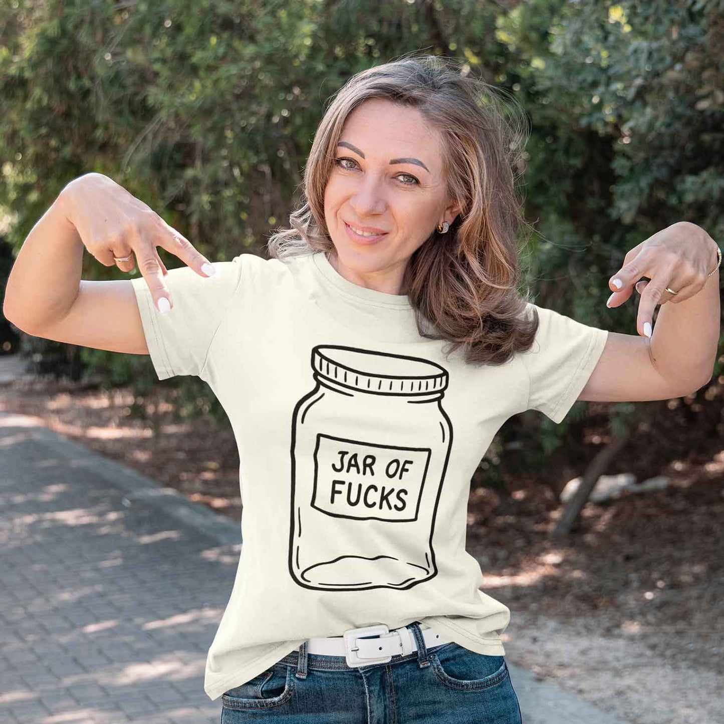 graphic jar of f*cks t-shirt printed graphic stylish buy online india the banyan tee tbt men women girls boys unisex off white 