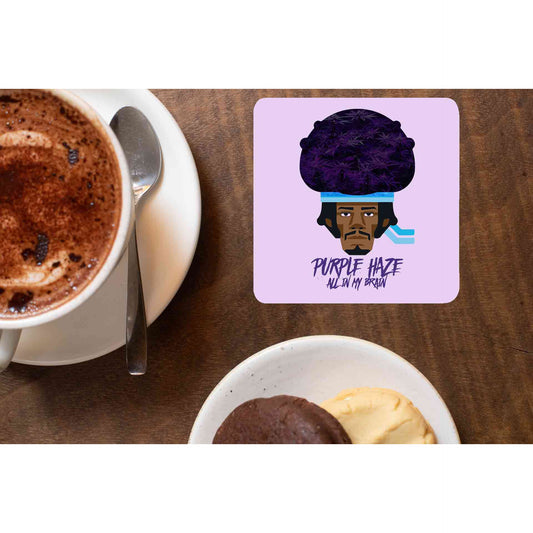 jimi hendrix purple haze coasters wooden table cups indian music band buy online india the banyan tee tbt men women girls boys unisex