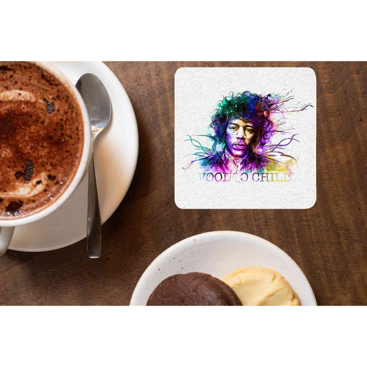 jimi hendrix voodoo child coasters wooden table cups indian music band buy online india the banyan tee tbt men women girls boys unisex