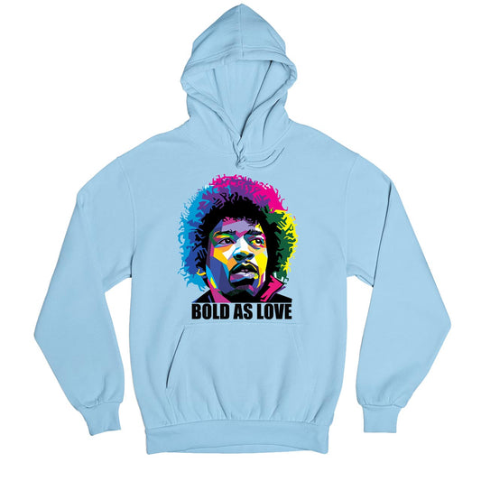 jimi hendrix bold as love hoodie hooded sweatshirt winterwear music band buy online india the banyan tee tbt men women girls boys unisex baby blue