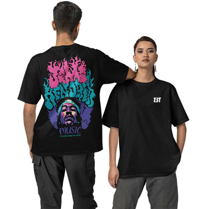 Jimi Hendrix Oversized T shirt - Safe Kind Of High