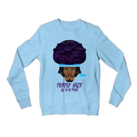 jimi hendrix purple haze sweatshirt upper winterwear music band buy online india the banyan tee tbt men women girls boys unisex baby blue