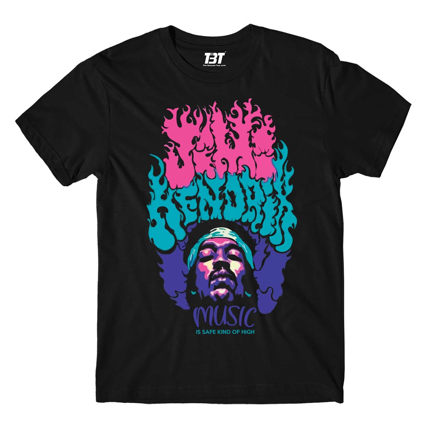 jimi hendrix safe kind of high t-shirt music band buy online india the banyan tee tbt men women girls boys unisex black