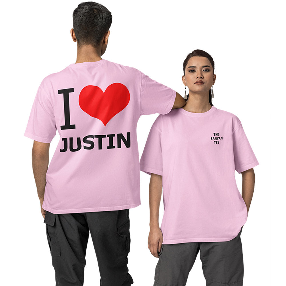 Justin Bieber Oversized T shirt - I Love Justin