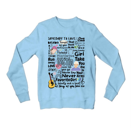 justin bieber bieber beats sweatshirt upper winterwear music band buy online india the banyan tee tbt men women girls boys unisex baby blue 