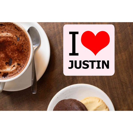 justin bieber i love justin coasters wooden table cups indian music band buy online india the banyan tee tbt men women girls boys unisex