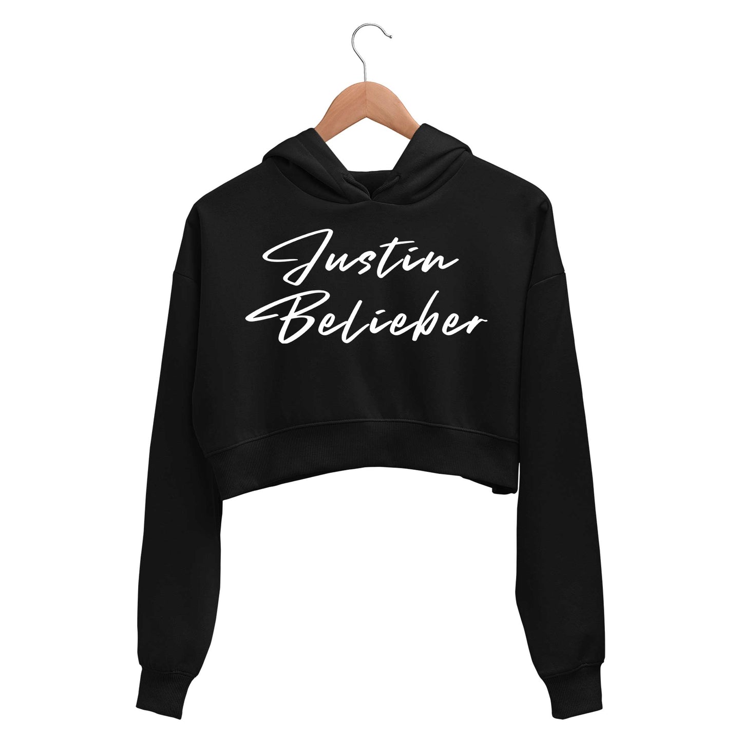 Justin Bieber Crop Hoodie - On Sale - S (Chest size 34 IN)