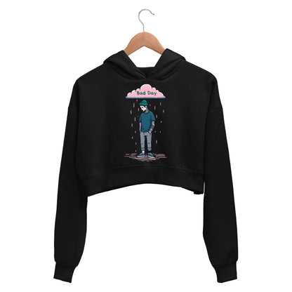 justin bieber bad day crop hoodie hooded sweatshirt upper winterwear music band buy online india the banyan tee tbt men women girls boys unisex black